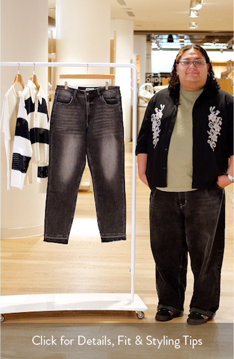 High Waist Straight Leg Mom Jeans, sales video thumbnail