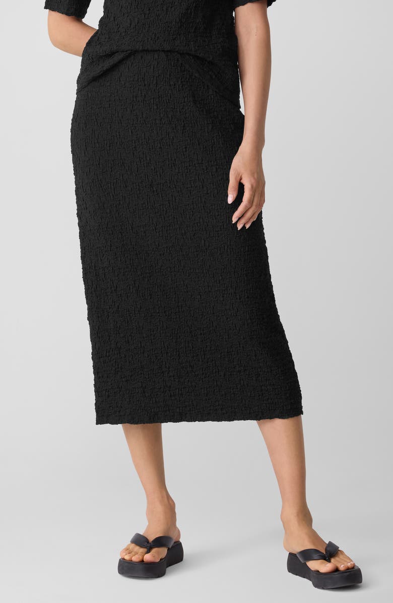 Eileen Fisher Knit Pencil Skirt, Main, color, Black