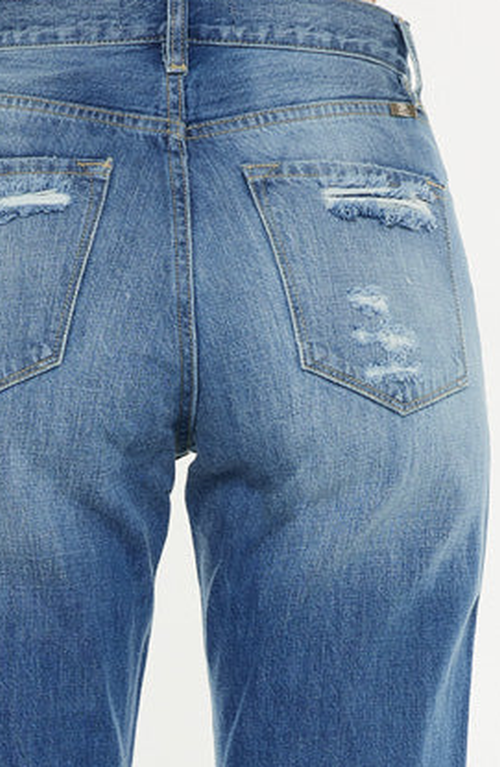 Kancan Eloise Essentials High Rise Straight Leg Jeans In Blue