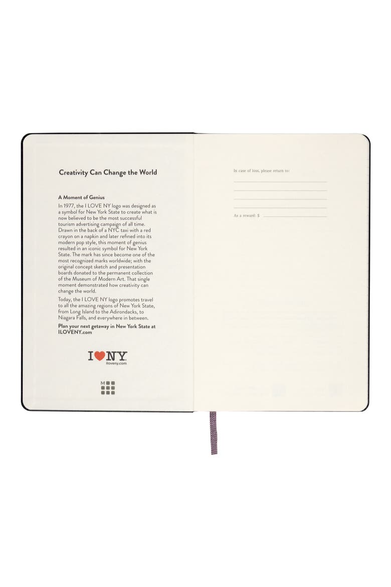 Large Ruled Hardcover I Love New York Notebook, Alternate, color, BLACK