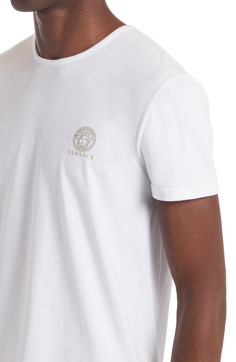 Versace Medusa Head Logo 2-Pack Undershirts, Alternate, color, White