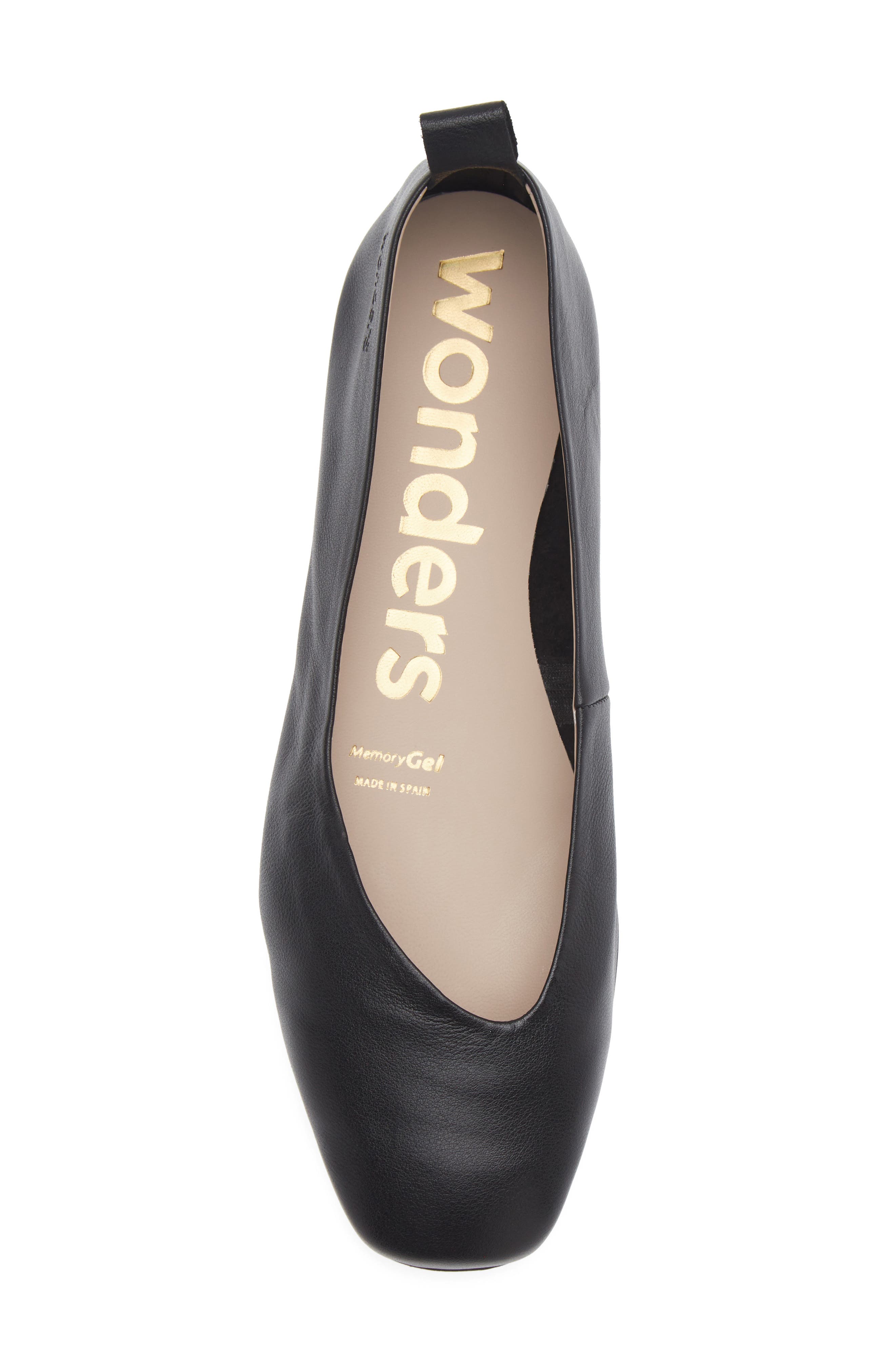 Wonders Square Toe Ballet Flat, Alternate, color, Sauvage Black