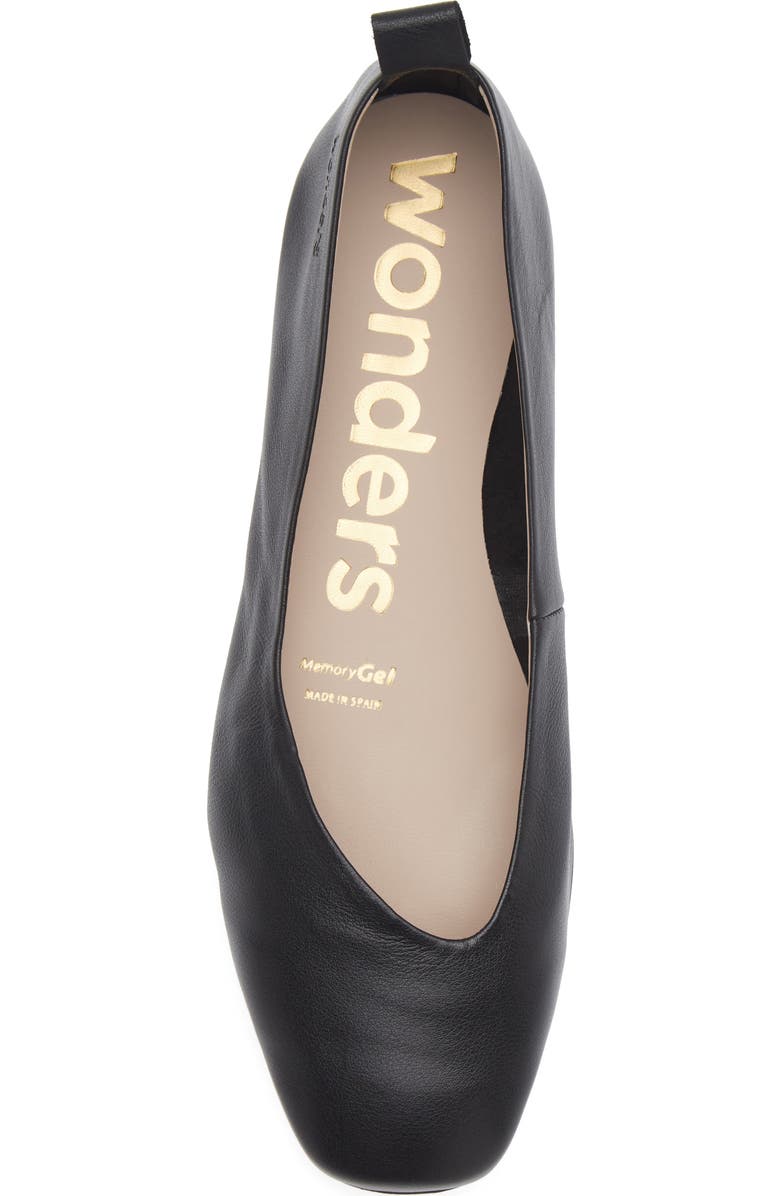 Wonders Square Toe Ballet Flat, Alternate, color, Sauvage Black