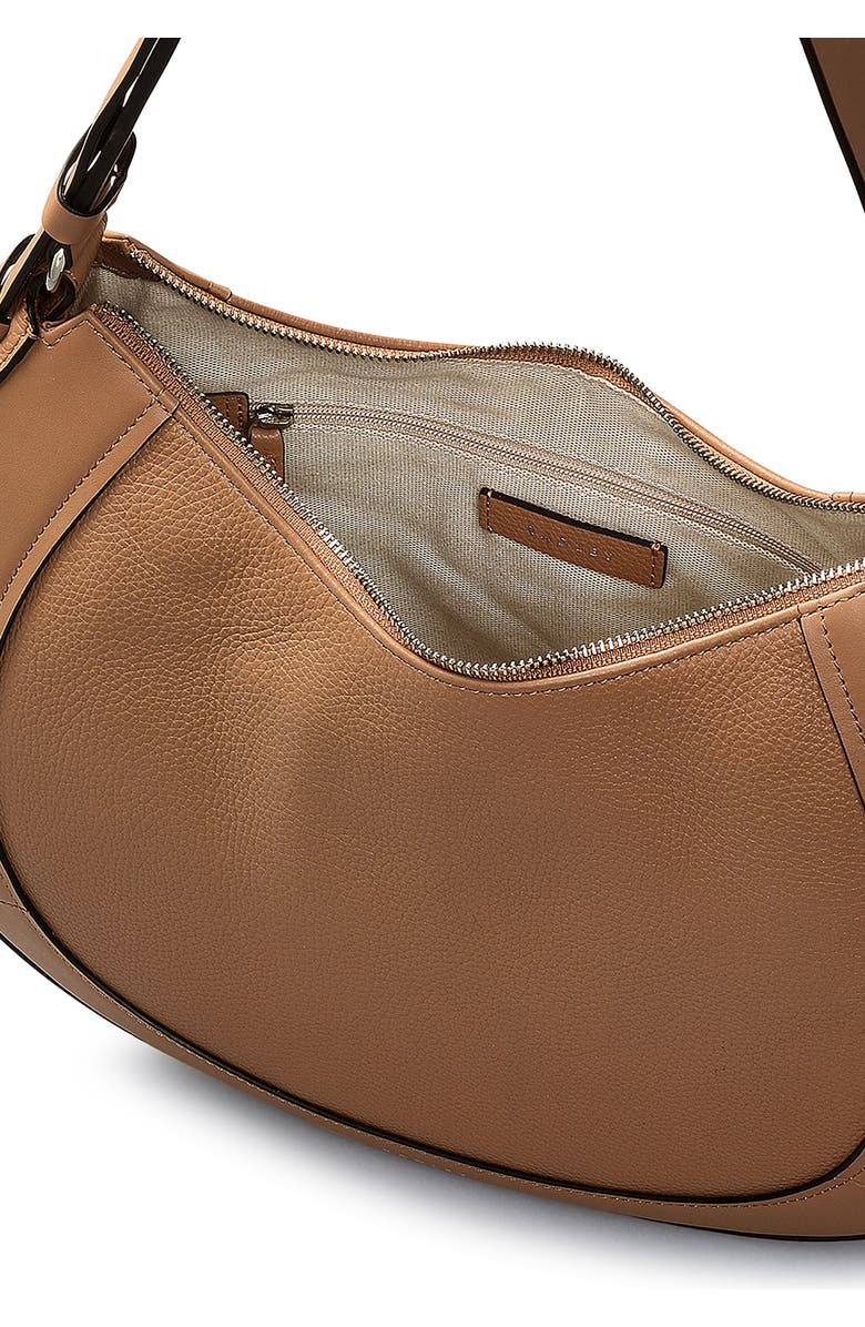 Radley Merchant Hall Large Leather Crescent Shoulder Bag, Alternate, color, Chai