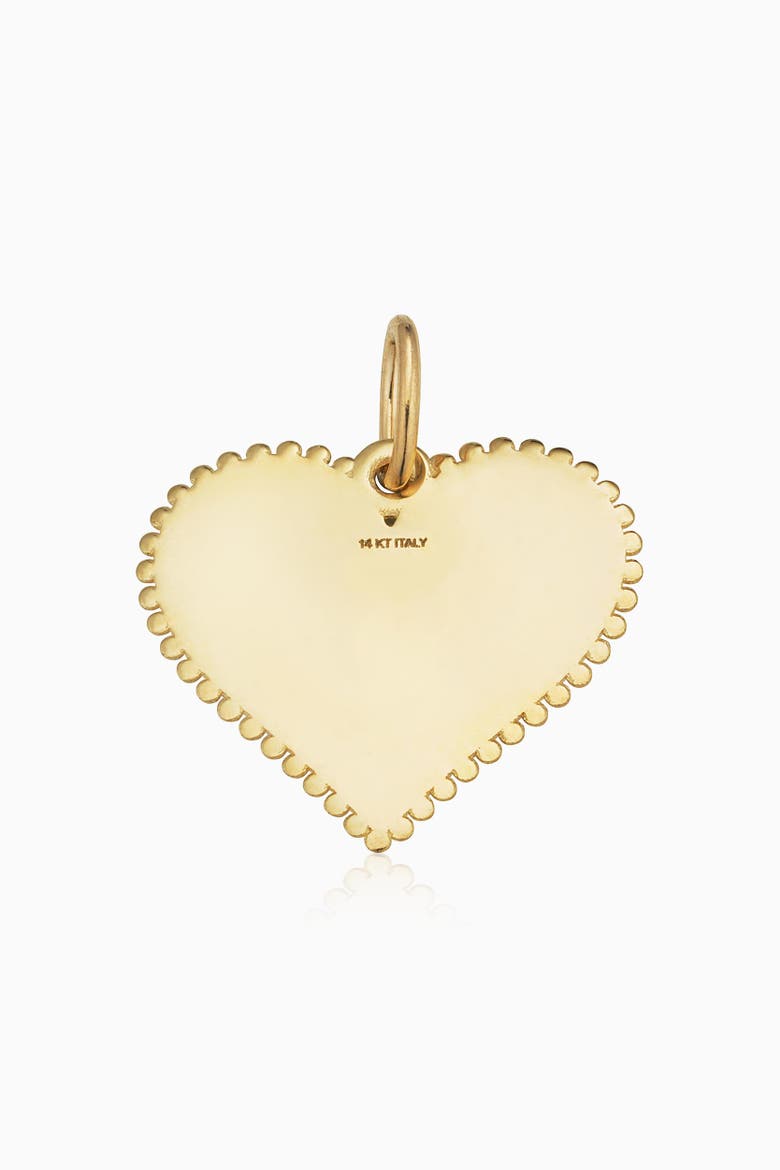 14K Two Tone Gold Heartburst Pendant Charm, Alternate, color, 14K Two-tone Gold