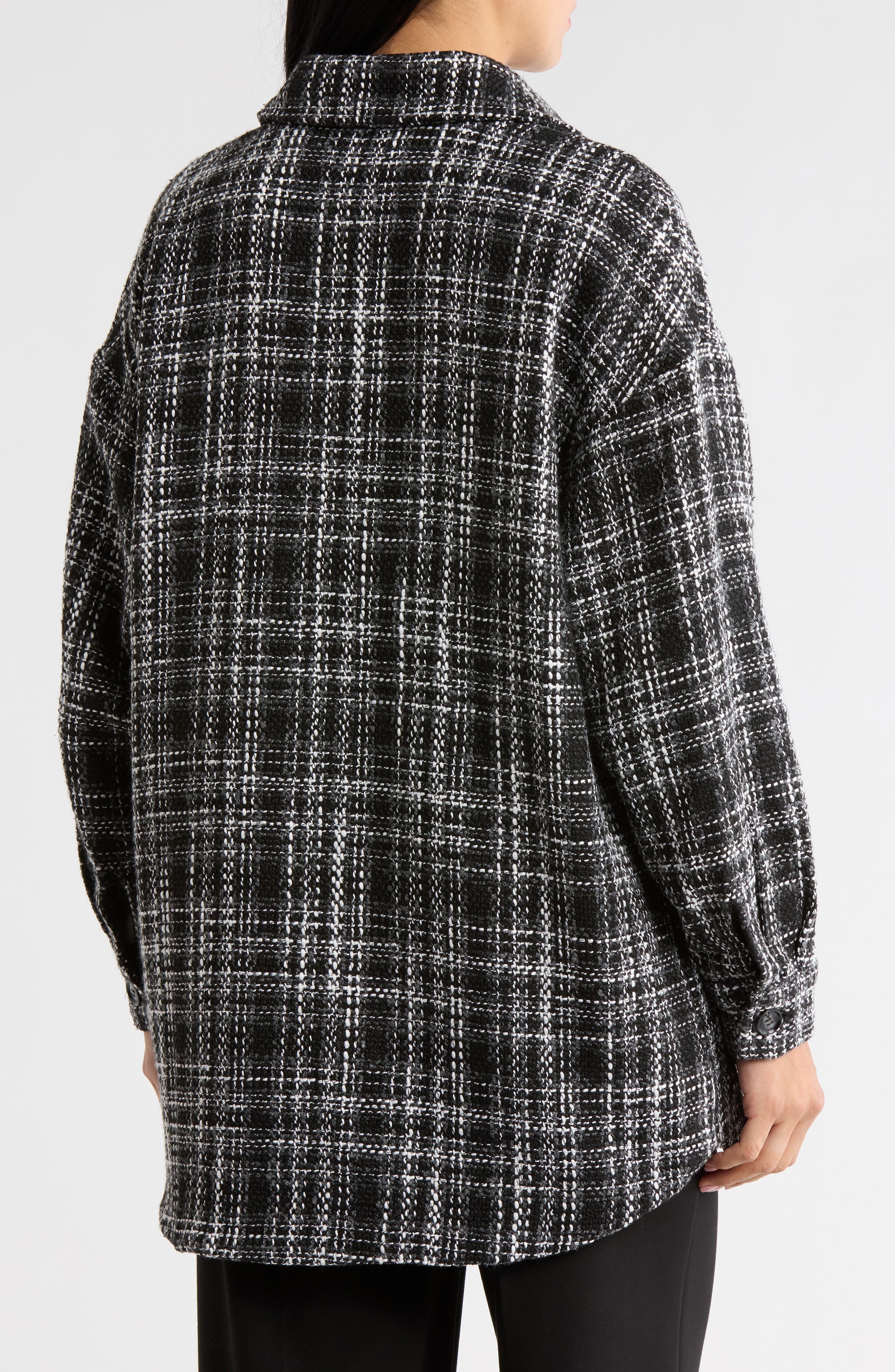 Jacque Oversize Plaid Shirt Jacket - image 2