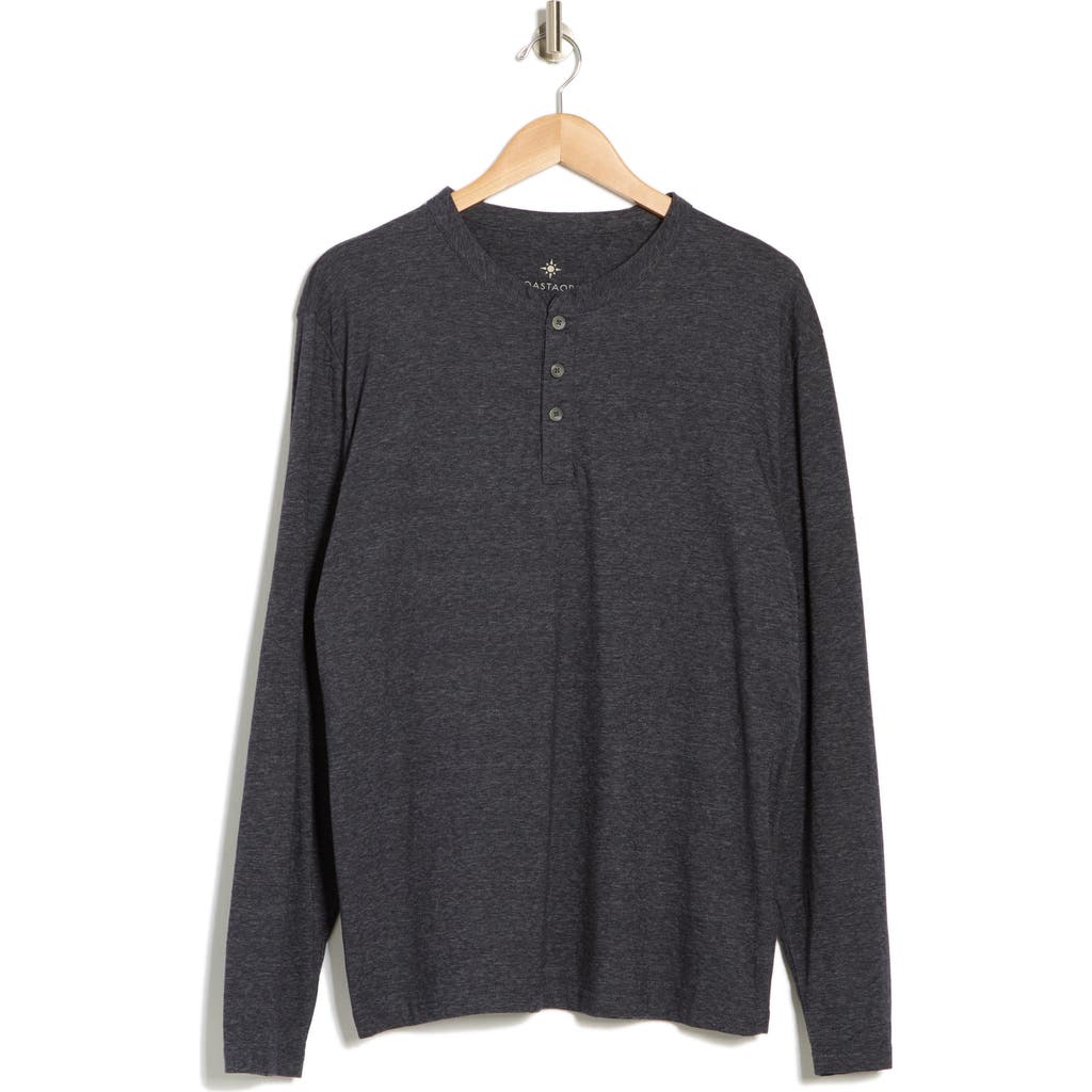 Coastaoro Melangia Knit Henley In Navy