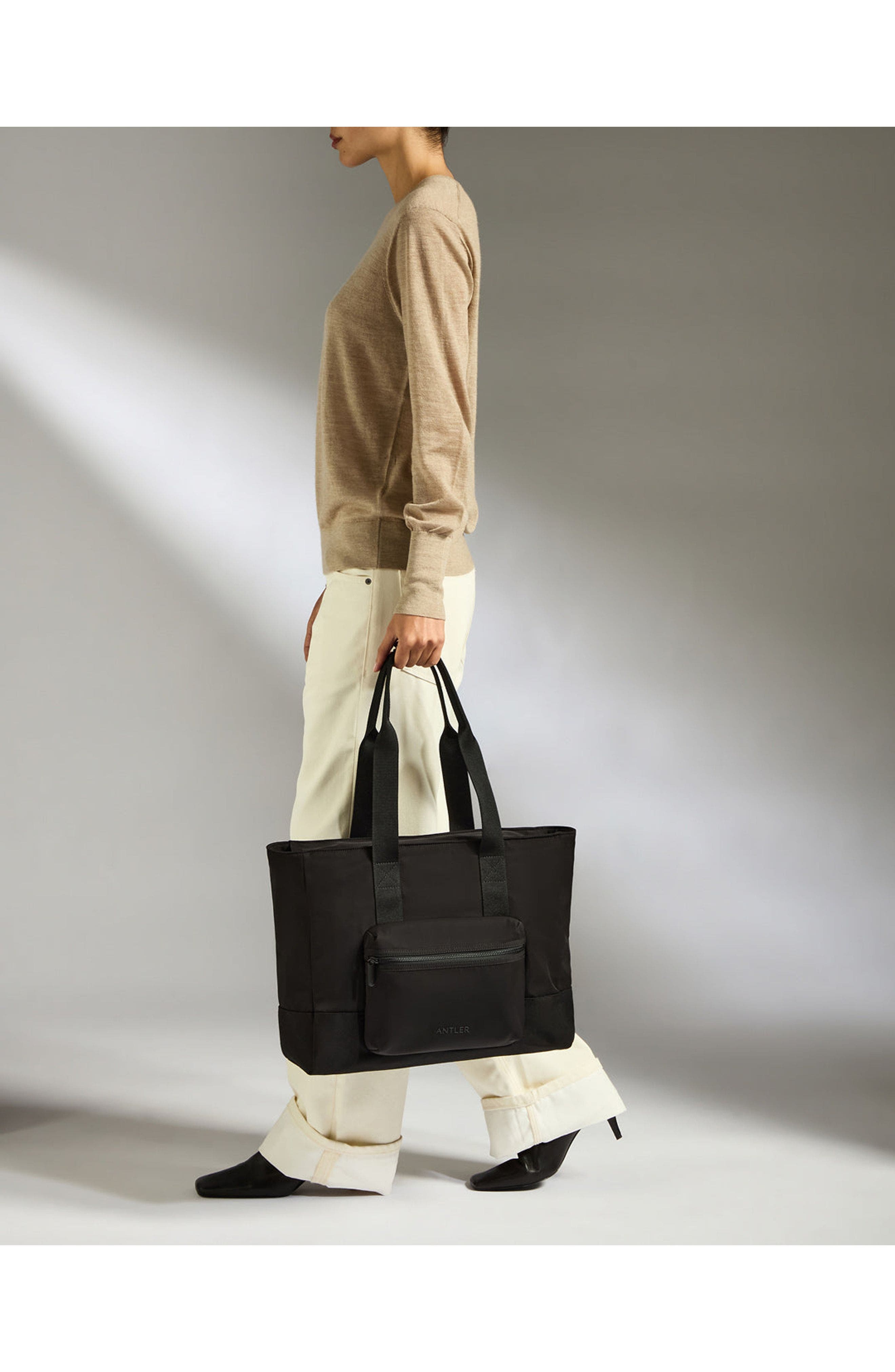 ANTLER Icon Tote Bag, Alternate, color, Black