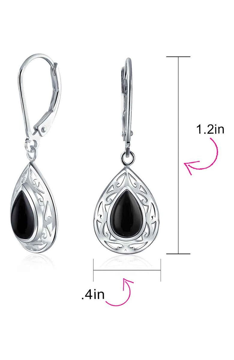 BLING JEWELRY Sterling Silver Lapis Lazuli Teardrop Earrings, Alternate, color, 