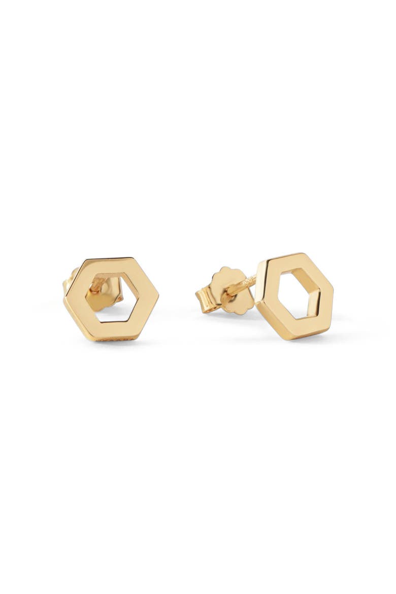 The Helena Stud Earrings, Main, color, Gold