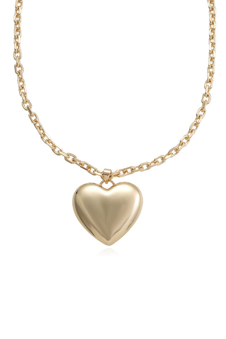 Heart Pendant Necklace, Main, color, GOLD