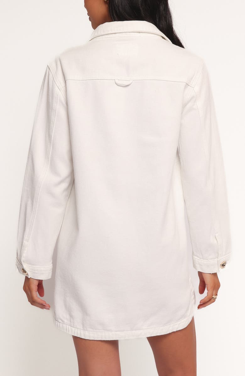 Petal & Pup Turner Long Sleeve Denim Minidress, Alternate, color, White Denim