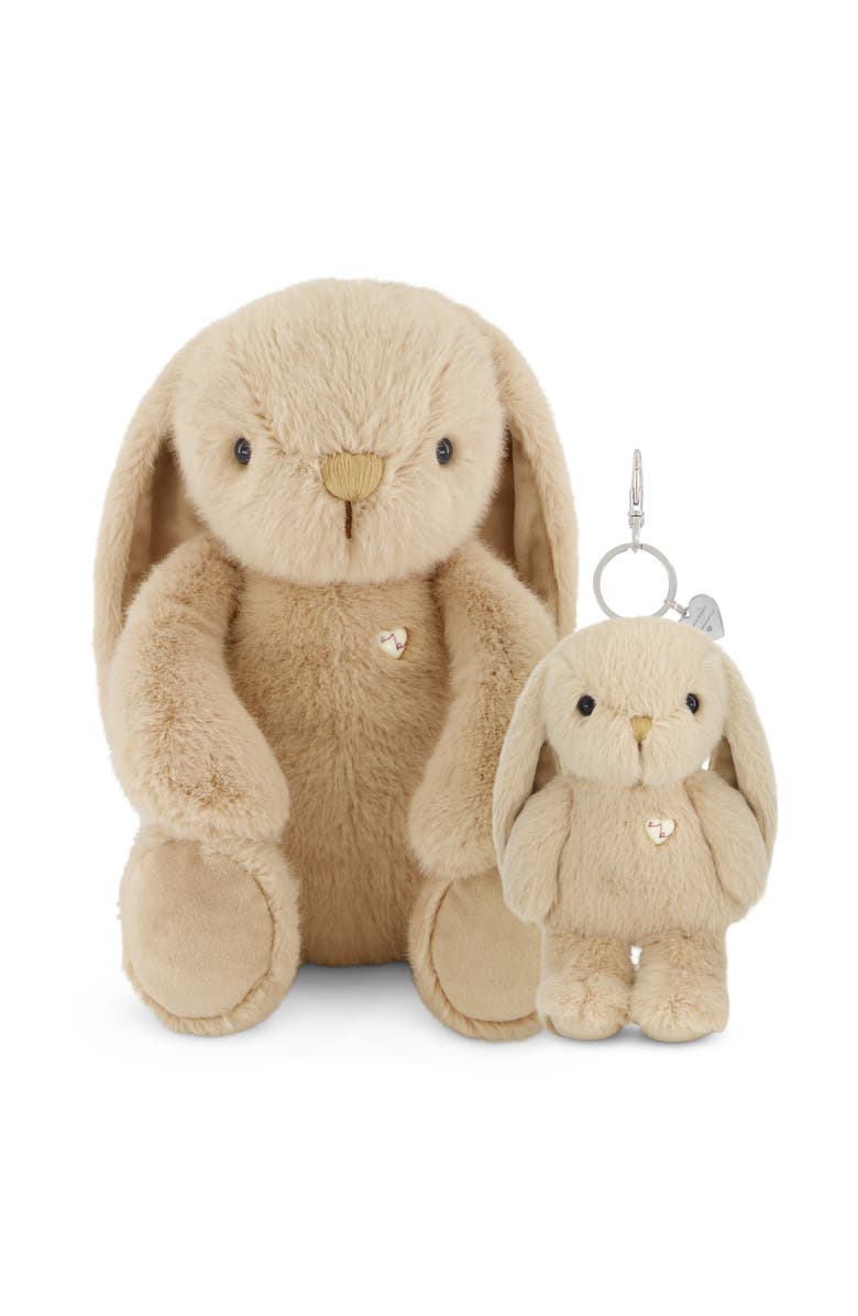 Snuggle Bunnies Stuffed Animal Penelope the Bunny & Keyring Set, Main, color, Caramel