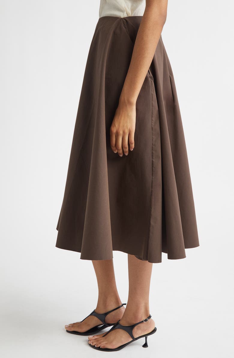 GIA STUDIOS Aeron Cotton Blend Skirt, Alternate, color, Brown