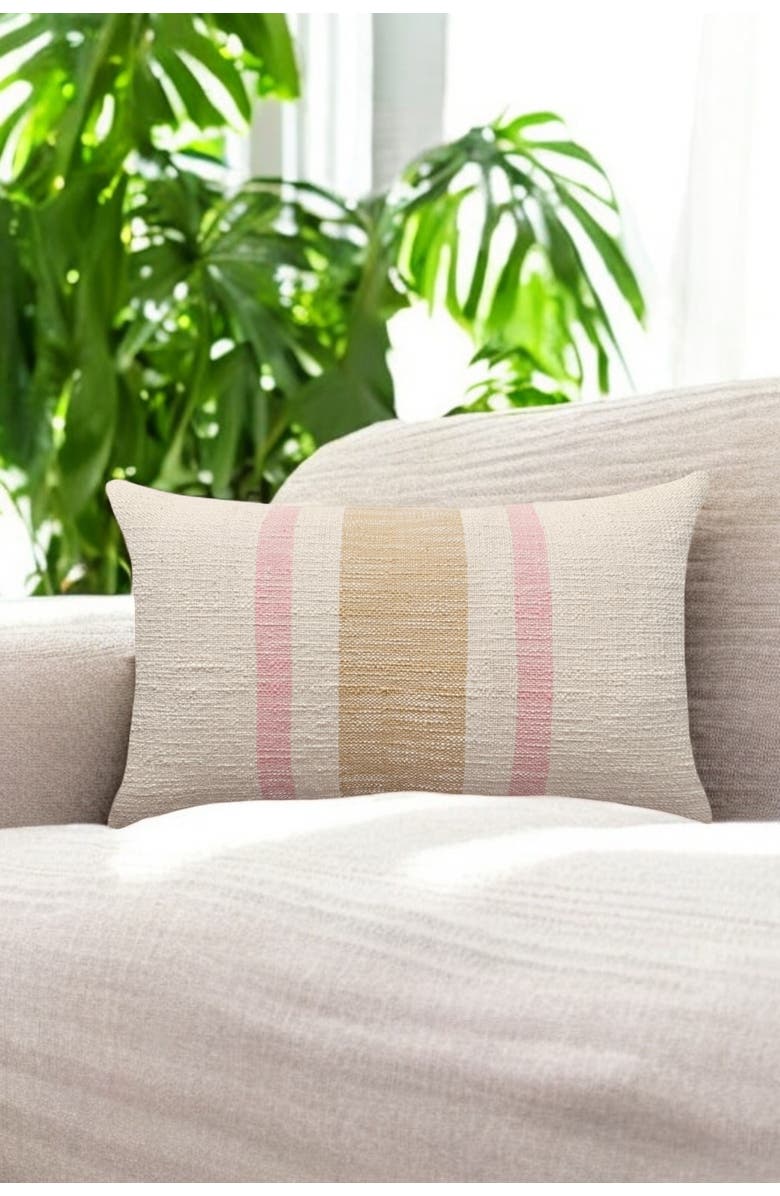 Pillowpia Allie Lumbar Pillow Cover, Alternate, color, Dune