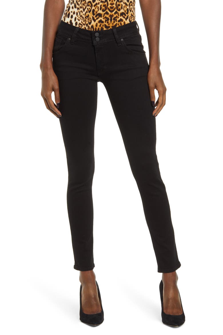 Collin Ankle Skinny Jeans, Main, color, BLACK