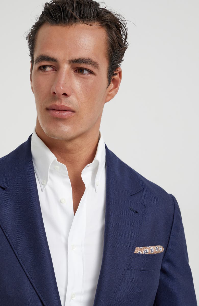 Brunello Cucinelli Silk pocket square, Alternate, color, 