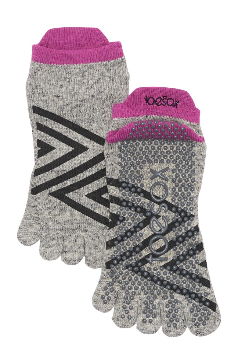 ToeSox Full Toe Low Rise Grip Socks, Main, color,