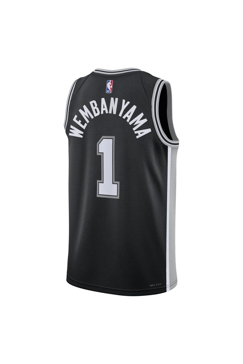 Unisex Nike Victor Wembanyama Black San Antonio Spurs 2023 NBA Draft First Round Pick Swingman Jersey - Icon Edition, Alternate, color, Black