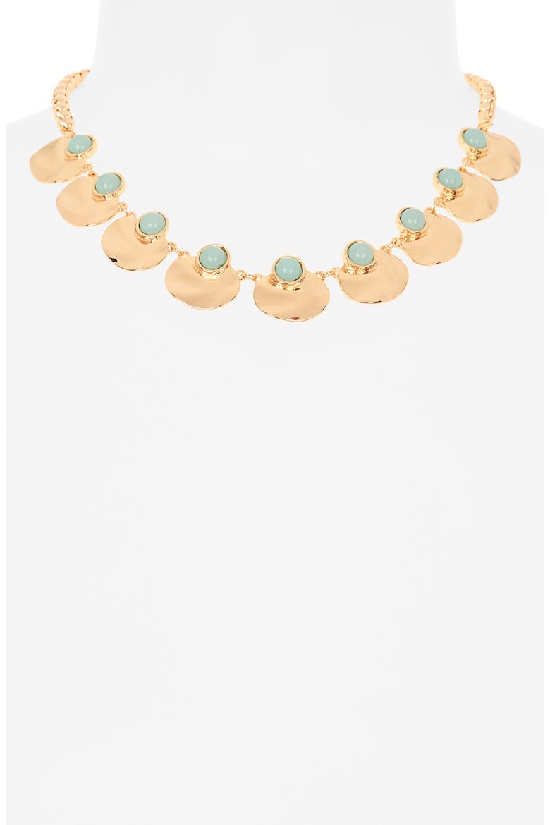 Stone Collar Necklace, Alternate, color, GREEN MULTI- GOLD
