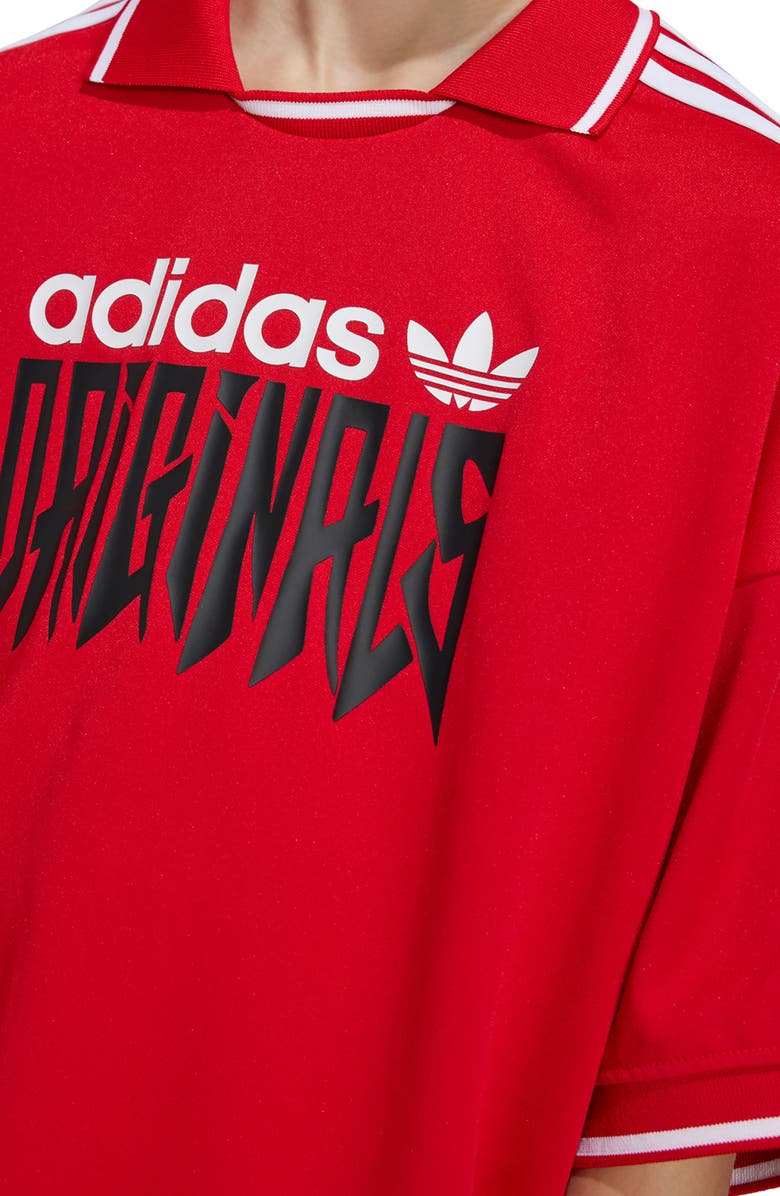 adidas Kids' Football Collared Graphic T-Shirt, Alternate, color, 