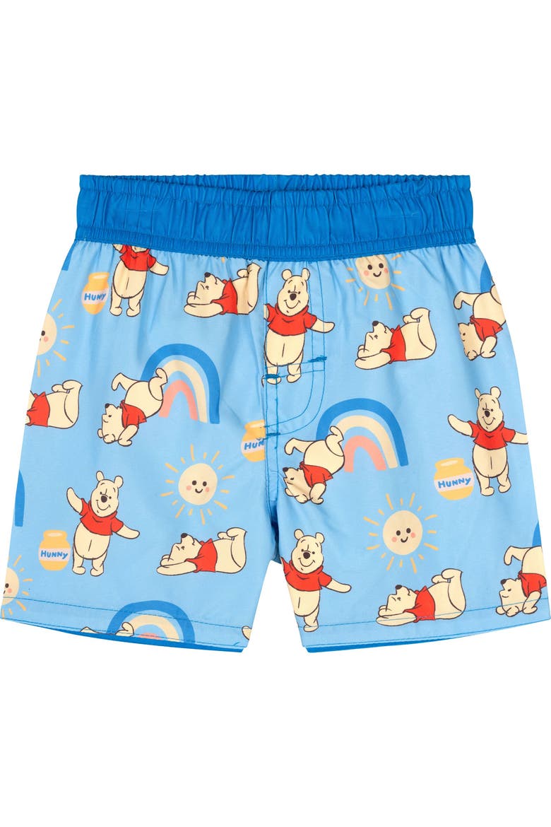 Winnie the Pooh Swimwear 2-Piece Rash Guard and Swim Trunks Set, Alternate, color, Navy Blue Winnie Pooh
