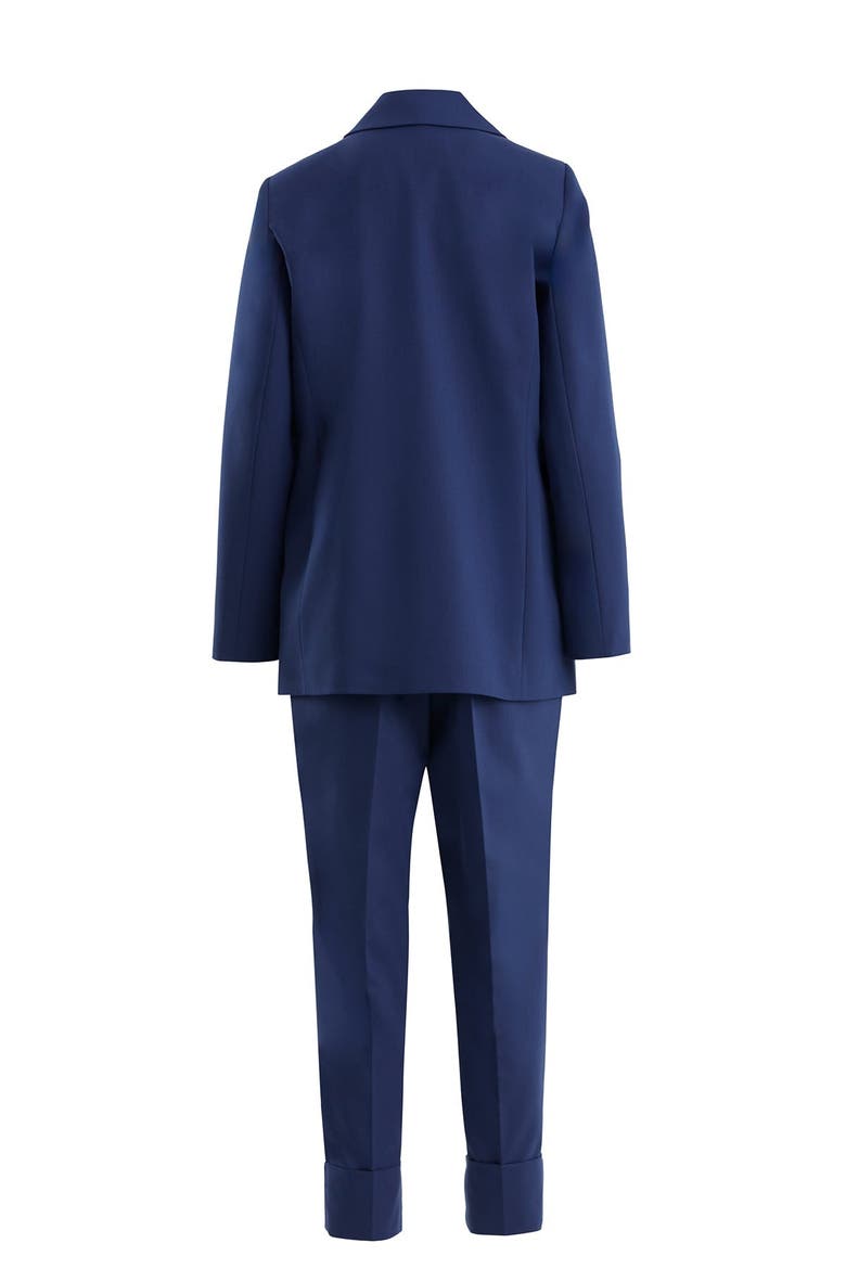 Dark Navy Single-Button Blazer Suit, Alternate, color, Blue