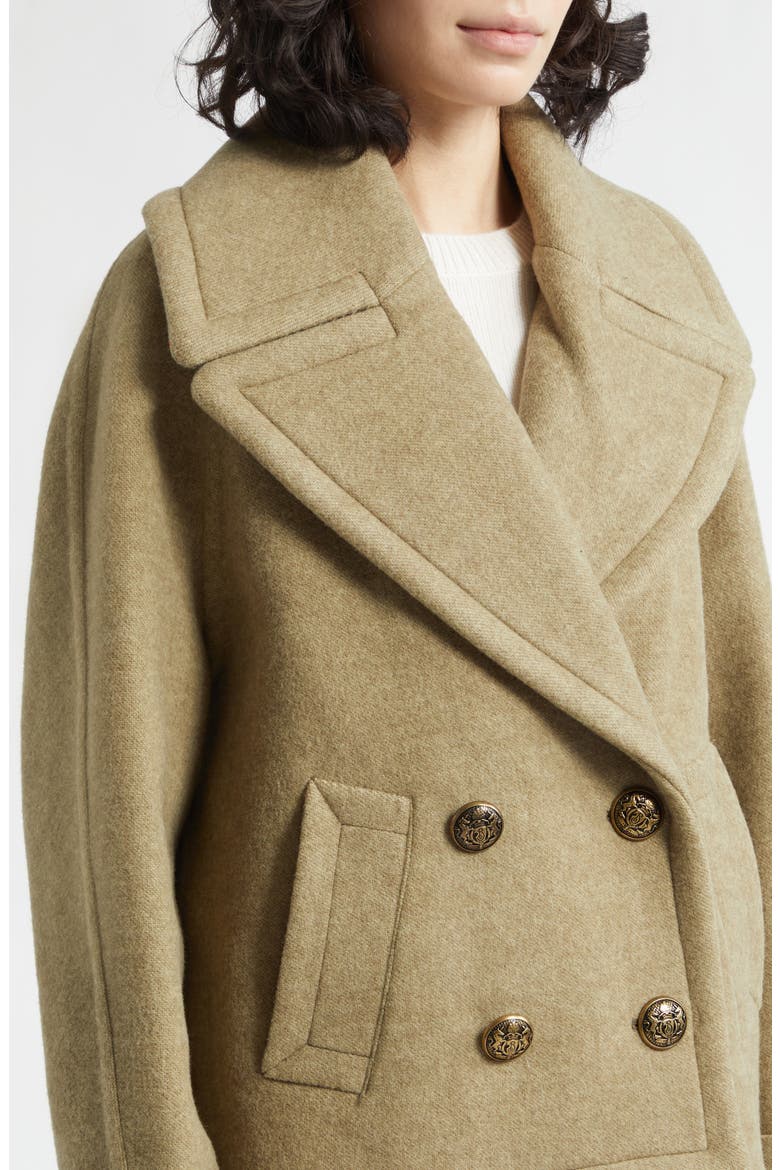 Caitlin Short Peacoat, Alternate, color, GLADE GREEN/ GLADE GREEN CHECK