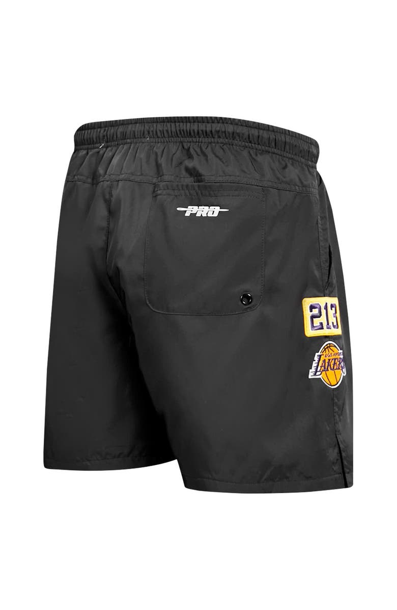 PRO STANDARD Men's Pro Standard Black Los Angeles Lakers Area Code Shorts, Alternate, color, Black