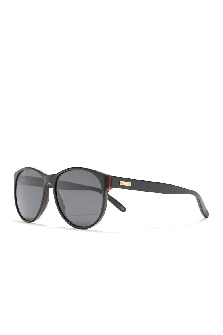 55mm Round Sunglasses, Alternate, color, SHY MLTLY BLK GRN RED BLK