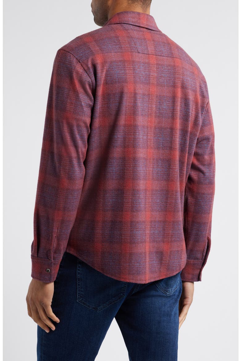 Fireside San Miguel Plaid Cotton Button-Up Shirt, Alternate, color, RHODODENDR