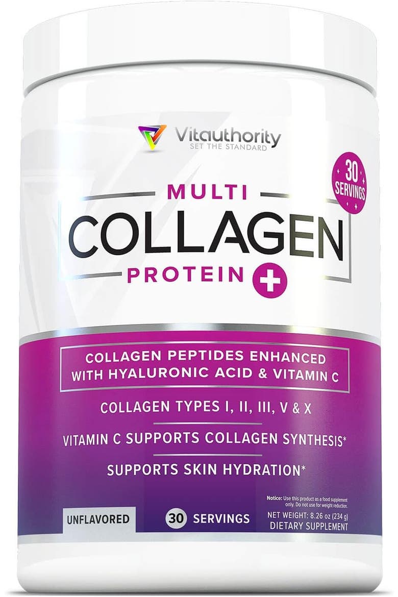 Multi Collagen Protein Powder, Unflavored, 234gm, Main, color, No Color