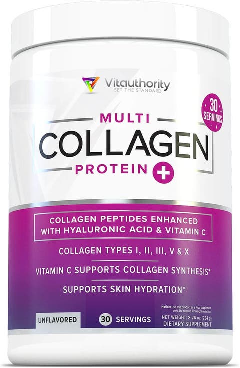 Multi Collagen Protein Powder, Unflavored, 234gm