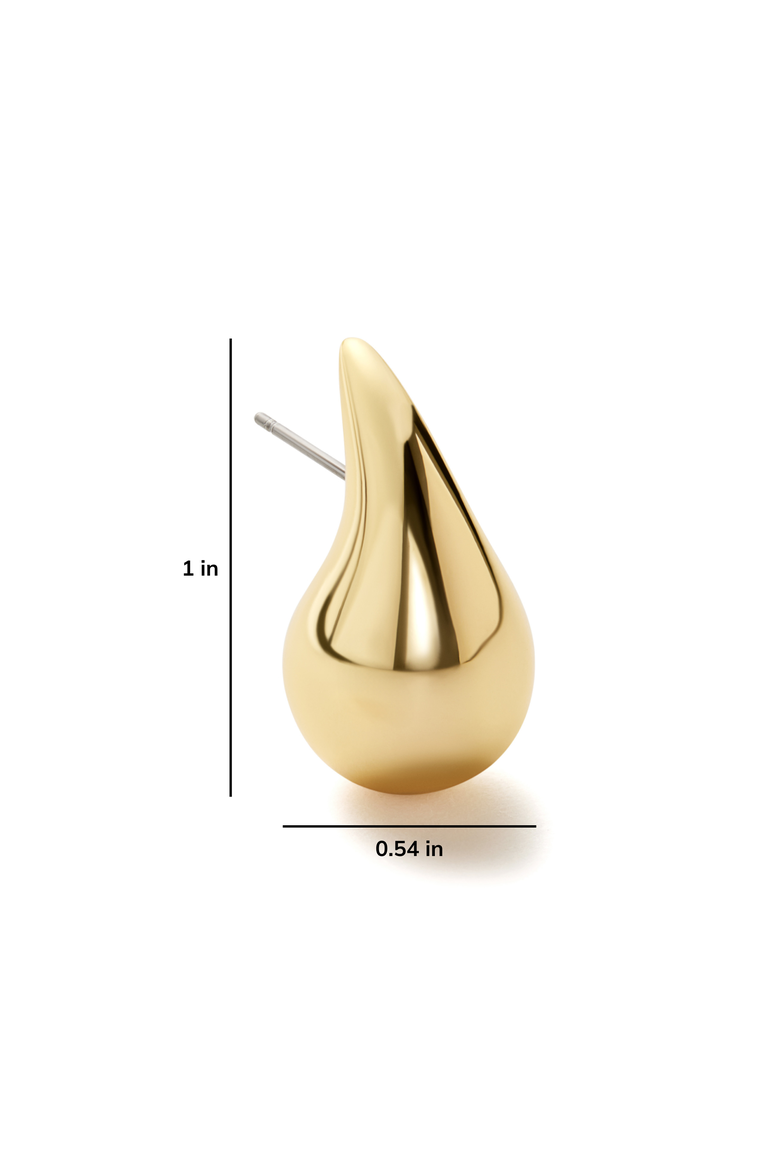 Gold Statement Earrings - Kiara, Alternate, color, Gold
