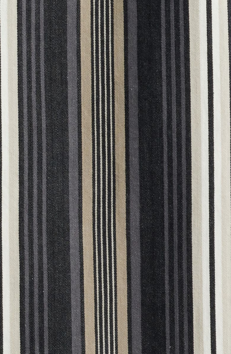 BP. Stripe Cotton Button-Down Shirt, Alternate, color, Black Mixed Stripe