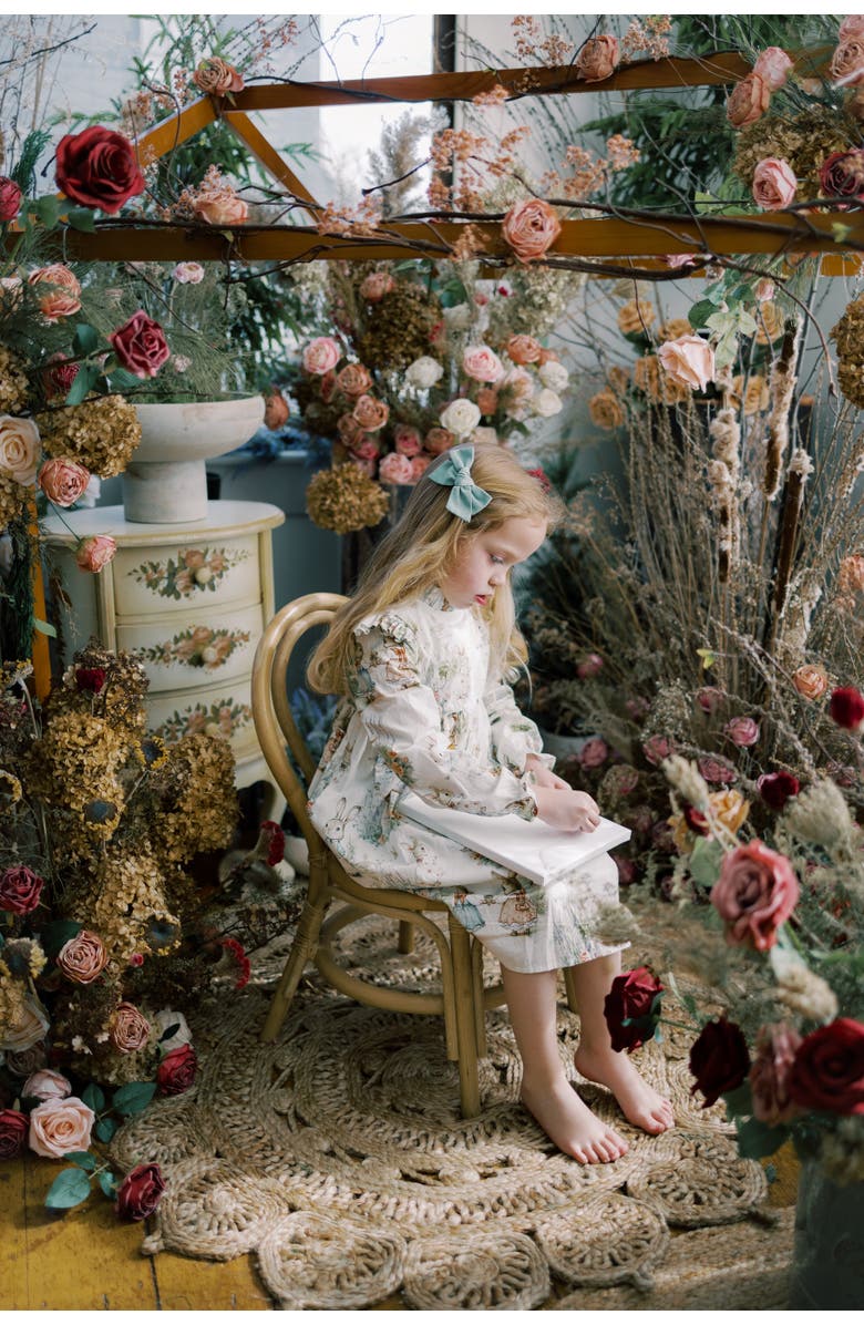 Piper&Cloth Aoki Bramble Rabbit Long Sleeve Dress, Alternate, color, 3Y