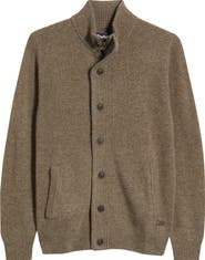 Barbour Wool Button & Zip Front Cardigan
