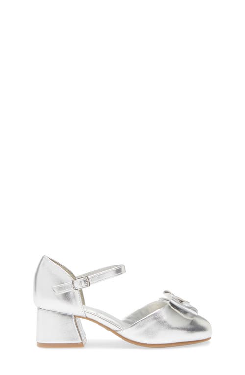 Shop Nordstrom Kids' Lilibeth Ankle Strap Pump In Silver Metallic