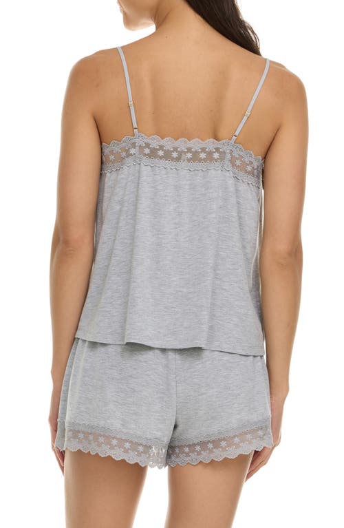 Flora Nikrooz Maven Lace Trim Jersey Short Pajamas In Gray