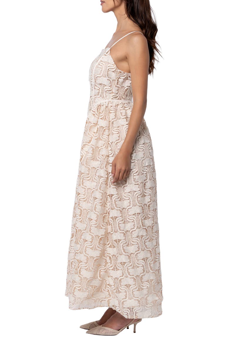 Amber Lace Midi Dress, Alternate, color, CREAM