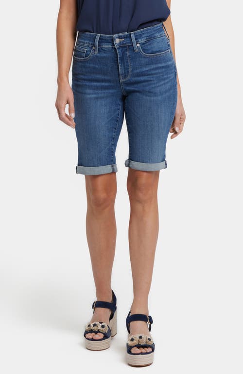 Nydj Briella Roll Cuff Denim Shorts In Valencia Surf