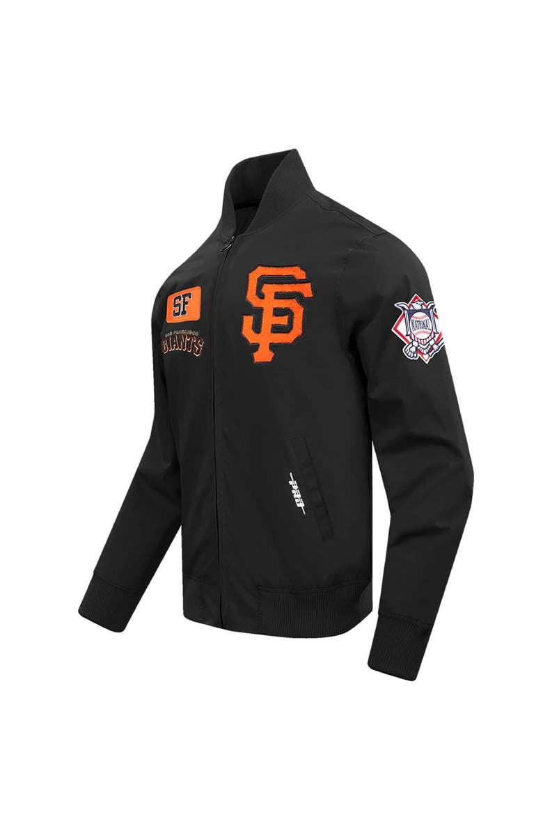 PRO STANDARD Men's Pro Standard Black San Francisco Giants Area Code Twill Full-Zip Jacket, Alternate, color, Black