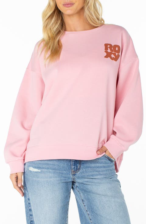 Morning Stroll Oversize Logo Graphic Sweatshirt
