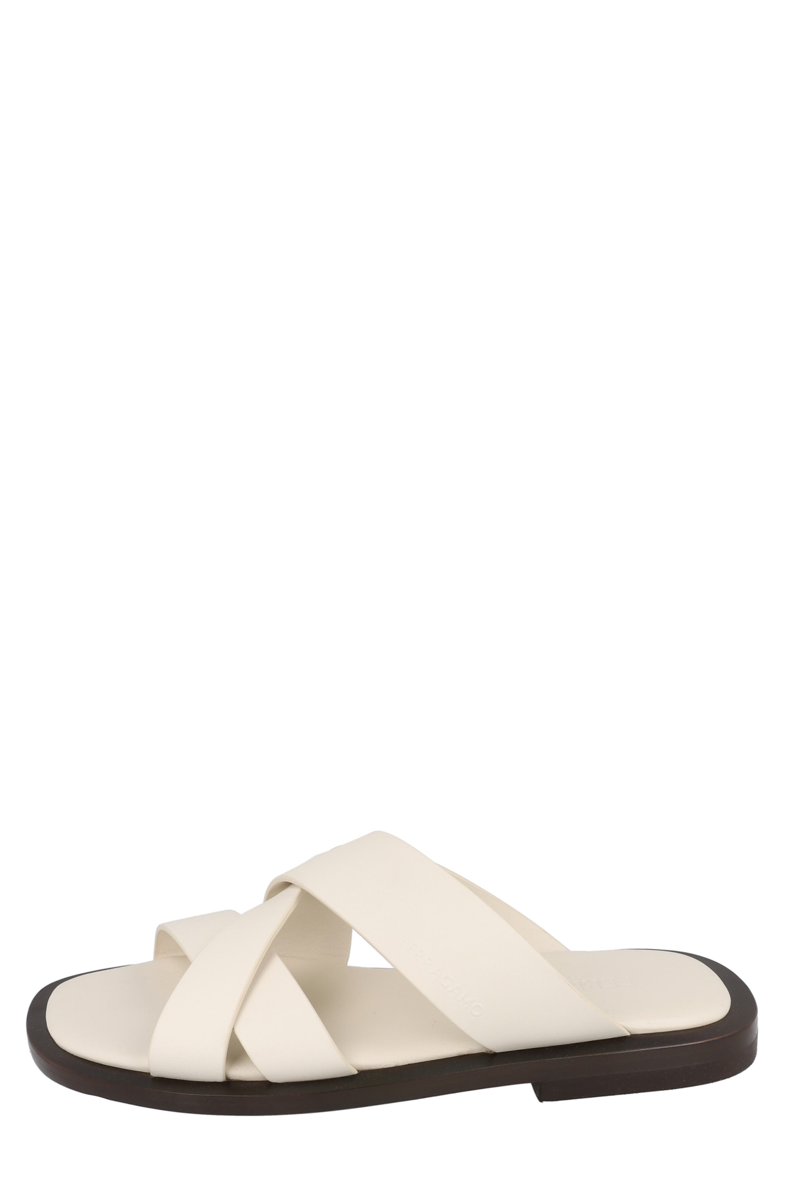 FERRAGAMO Crossover Slide Sandal, Alternate, color, 