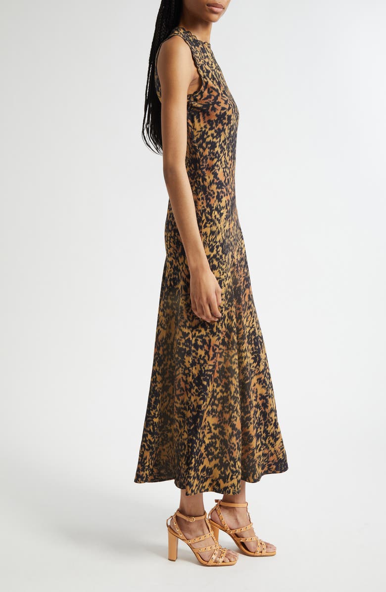 Ulla Johnson Clea Abstract Print Bias Cut Dress, Alternate, color, Savannah