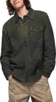 Lucky Brand Suede Western Shirt Jacket