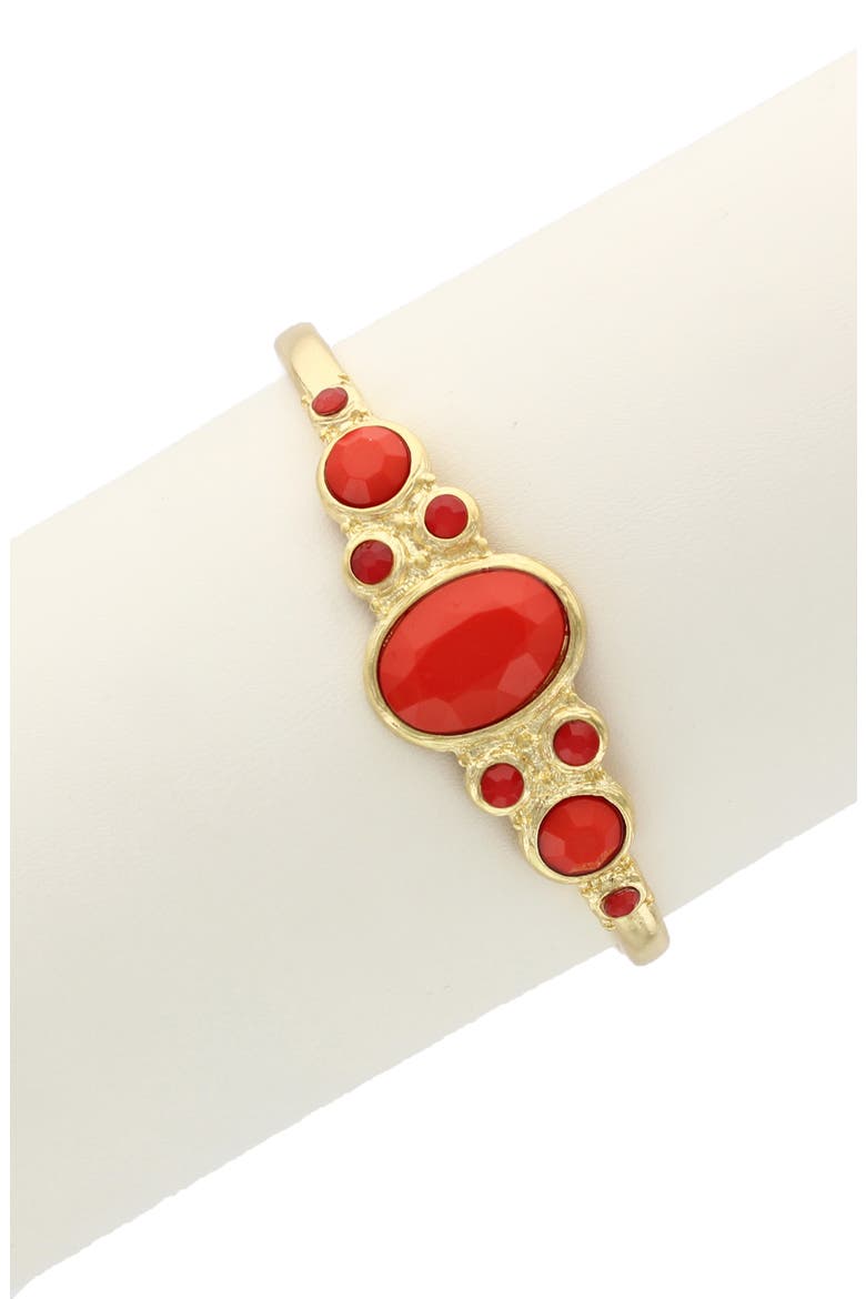 Linette Stone Bracelet, Main, color, GOLD / RED