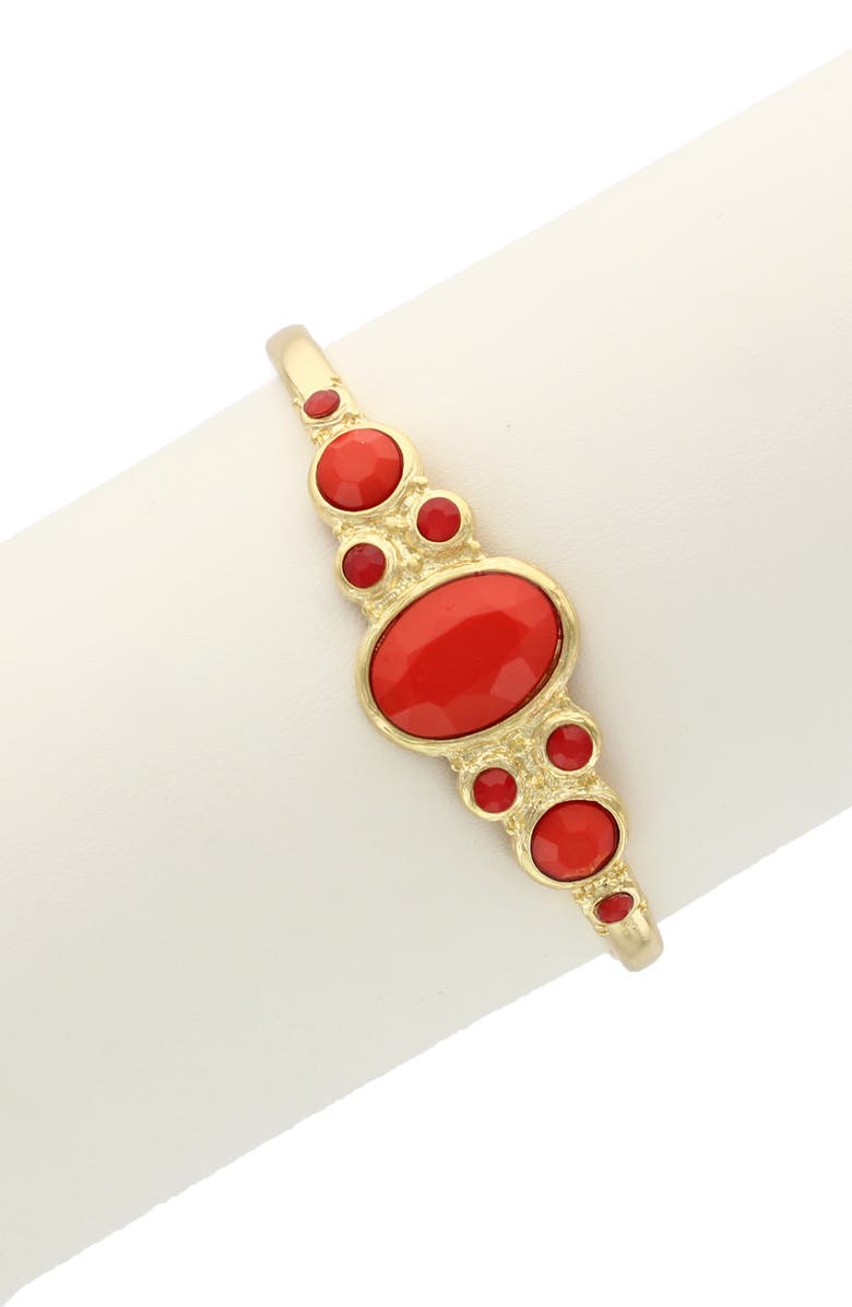 OLIVIA WELLES Linette Stone Bracelet, Main, color, Gold / Red