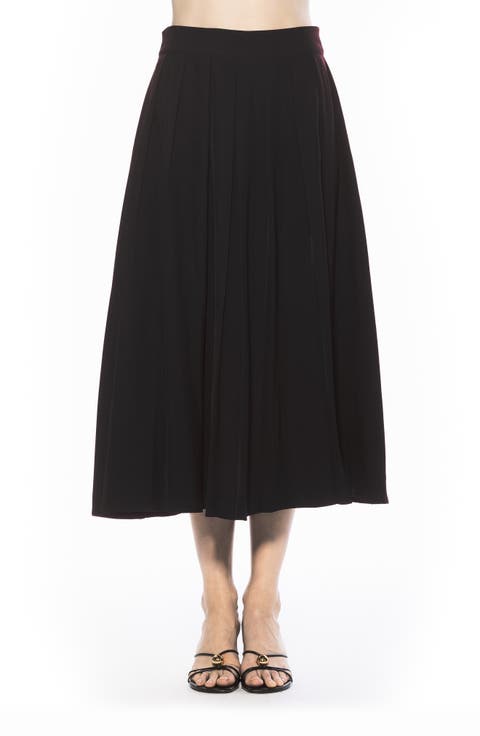Oren Pleated Midi Skirt