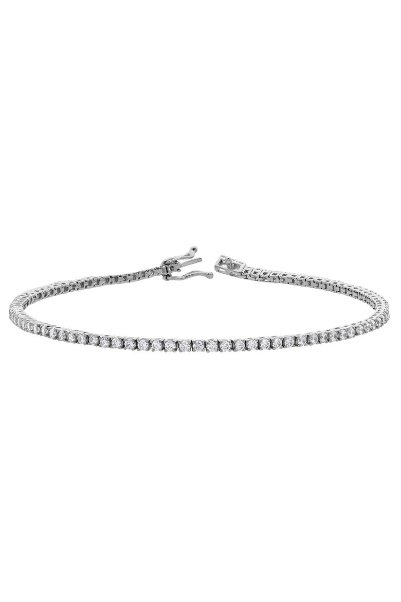 Orelia 2 Ct 10K Gold Lab Grown Tennis Bracelet, Main, color, 10K White Gold